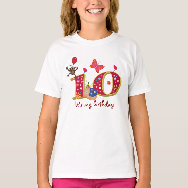 Camiseta Es mi décimo cumpleaños (Anverso)