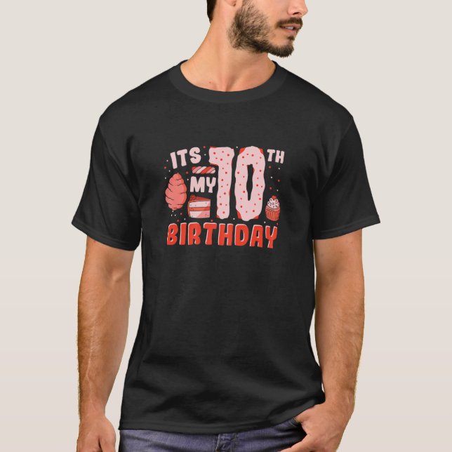 Camiseta Es Mi Décimo Cumpleaños 10 Años Chicas 10 Dobles D (Anverso)
