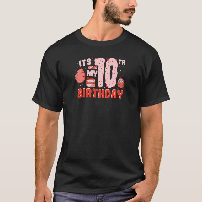 Camiseta Es Mi Décimo Cumpleaños 10 Años Chicas 10 Dobles D (Anverso)