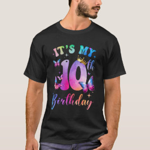 Camiseta Es mi décimo cumpleaños Chicas fiesta temática de