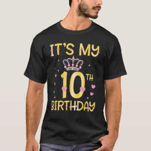 Camiseta Es mi décimo cumpleaños de diamantes feliz para mí