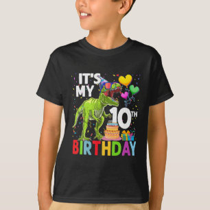 Camiseta Es mi décimo cumpleaños Dinosaur T - Rex Happy 10