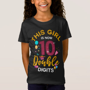 Camiseta Es Mi Décimo Cumpleaños Este Chica Ahora Tiene 10 
