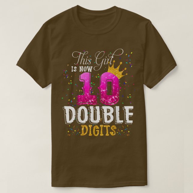Camiseta Es mi décimo cumpleaños, este Chica tiene ahora 10 (Diseño del anverso)