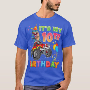 Camiseta Es mi décimo cumpleaños, monstruo de los dinosauri