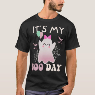Camiseta Es mi día de boo lindo Halloween cumpleaños fantas