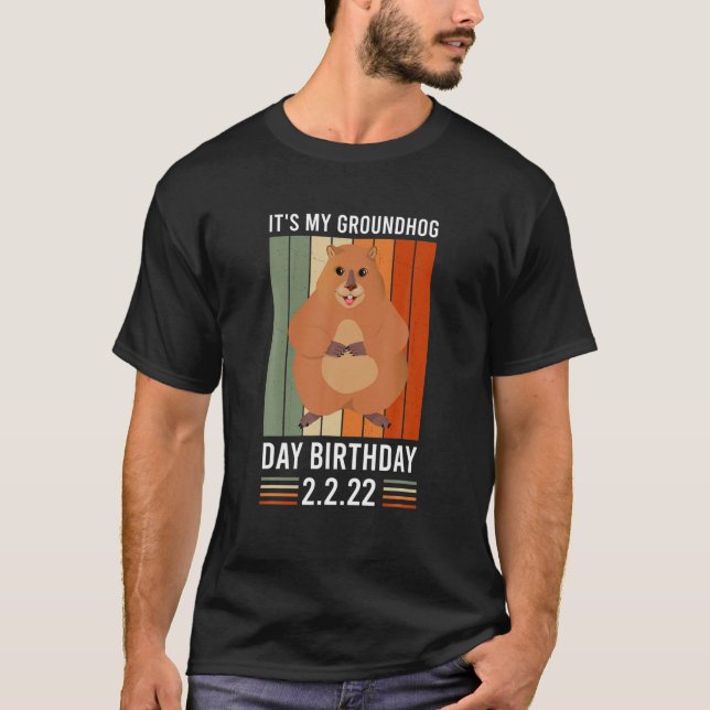 Camiseta Es mi Día de la Marmota Cumpleaños 2.2.22 Fiesta 2 (Anverso)