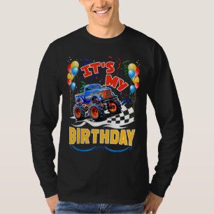 Camiseta Es Mi Día del Niño Monstruo Camión Día del Fiesta