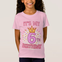 Camiseta Es mi diseño rosado de la princesa de cumpleaños n