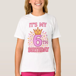 Camiseta Es mi diseño rosado de la princesa de cumpleaños n