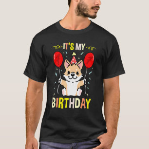 Camiseta Es mi dueño de Corgi de cumpleaños número 7