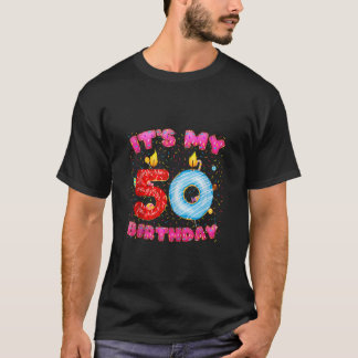 Camiseta Es mi dulce Chica de cumpleaños número 50 Donut de