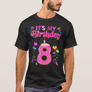 Camiseta Es mi dulce de cumpleaños número 8, feliz niño de