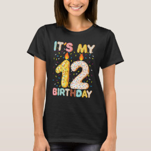 Camiseta Es mi duodécimo cumpleaños, dulce donut de 12 años