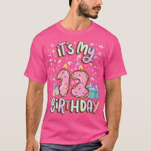 Camiseta es mi duodécimo pastel de cumpleaños donut confe d