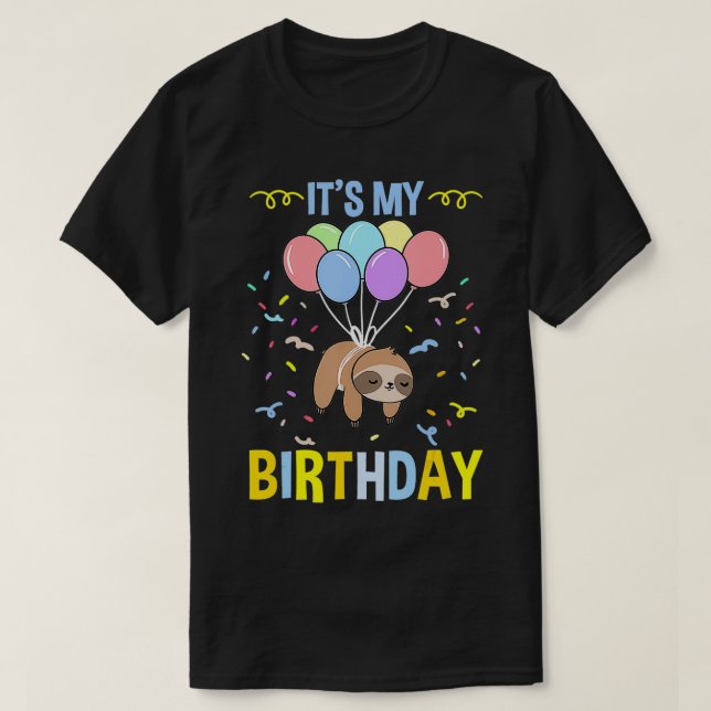 Camiseta Es mi eslogan de cumpleaños (Diseño del anverso)