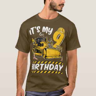 Camiseta Es mi excavadora de cumpleaños número 9 - Construc