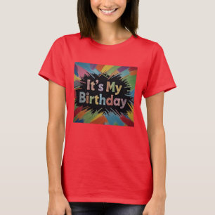 Camiseta Es mi explosión colorida de cumpleaños