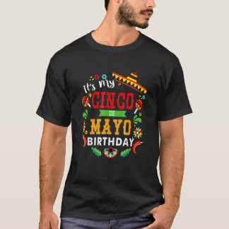 Camiseta Es mi fiesta de cumpleaños graciosa de Cinco De Ma
