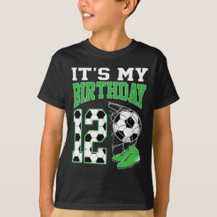 Camiseta Es mi fiesta de cumpleaños número 12 de fútbol par