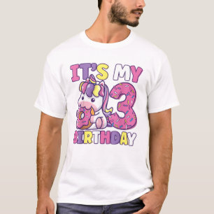Camiseta Es mi fiesta de cumpleaños número 3 Chicas lindas