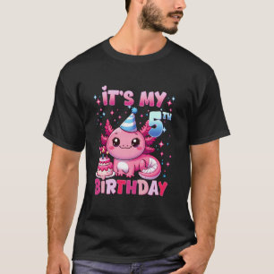 Camiseta Es mi fiesta de cumpleaños número 5 de ajolote, di
