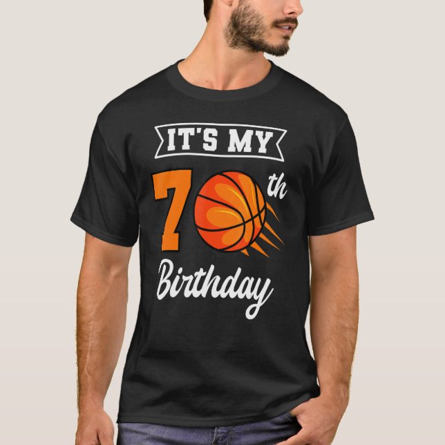 Camiseta Es mi Fiesta de cumpleaños número 70 del baloncest (Anverso)