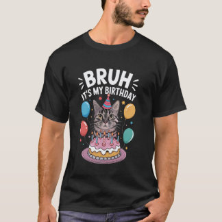 Camiseta Es Mi Fiesta de Cumpleaños Tema de Gato Celebració