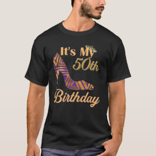 Camiseta Es mi Fiesta de zapatos morados de tacón púrpura d