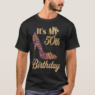 Camiseta Es mi Fiesta de zapatos morados de tacón púrpura d