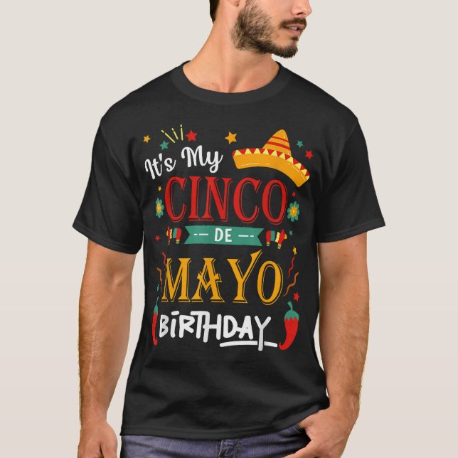Camiseta Es mi Fiesta gracioso de cinco de mayo  (Anverso)