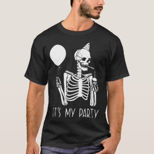 Camiseta Es mi Fiesta Lazy Halloween Disstume Skeleton Skul