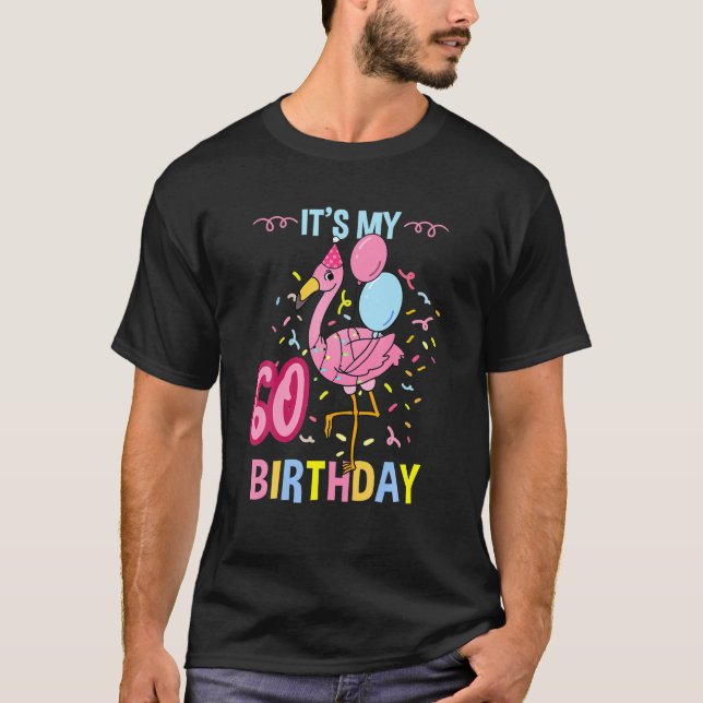 Camiseta Es Mi Flamingo De Cumpleaños 60 (Anverso)