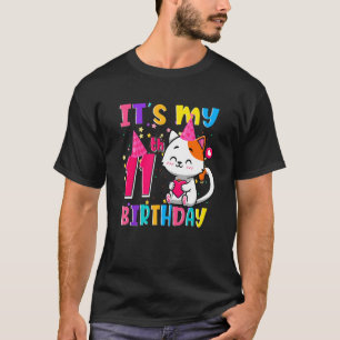 Camiseta Es mi gato Chica de once años