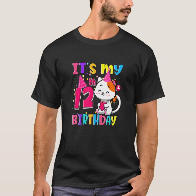 Camiseta Es Mi Gato De 12 Años De Edad (Anverso)