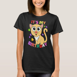 Camiseta Es mi gato de cumpleaños para mujeres adolescentes
