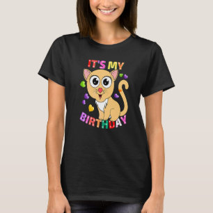 Camiseta Es mi gato de cumpleaños para mujeres adolescentes