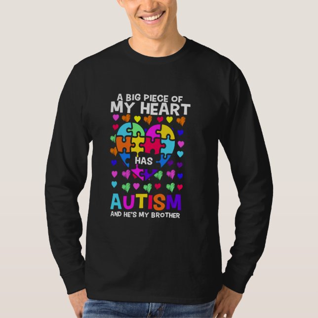Camiseta Es Mi Hermano Autismo Conciencia Autismo Autista (Anverso)