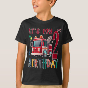Camiseta es mi hijo de 2º cumpleaños que lucha contra incen