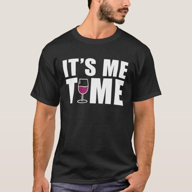 Camiseta Es mi hora de beber vino (Anverso)