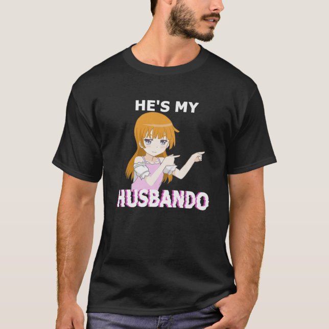 Camiseta Es mi Husbando, es mi pareja de manga de anime Wai (Anverso)
