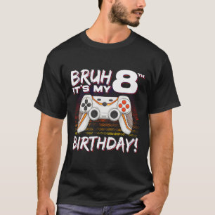 Camiseta Es mi juego de video de cumpleaños número 8. Gamin
