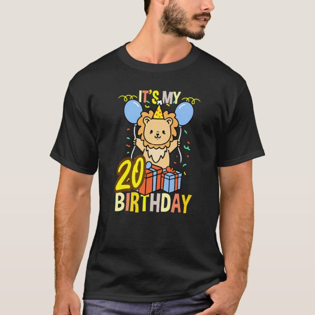 Camiseta Es mi león de cumpleaños número 20 (Anverso)