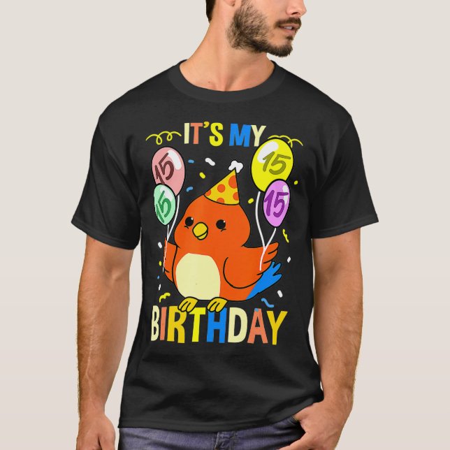 Camiseta Es mi loro de cumpleaños número 15 (Anverso)