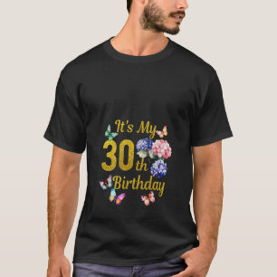 Camiseta Es mi mantequilla de flores de 30 años de la camis