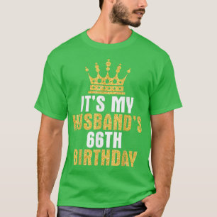 Camiseta Es mi marido 66 cumpleaños feliz 66 años de edad