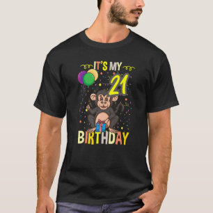 Camiseta Es mi mono chimpancé de cumpleaños número 21