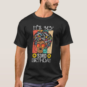Camiseta Es mi mujer negra afroamericana de 53 años