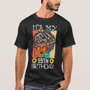 Camiseta Es mi mujer negra afroamericana de 55 años