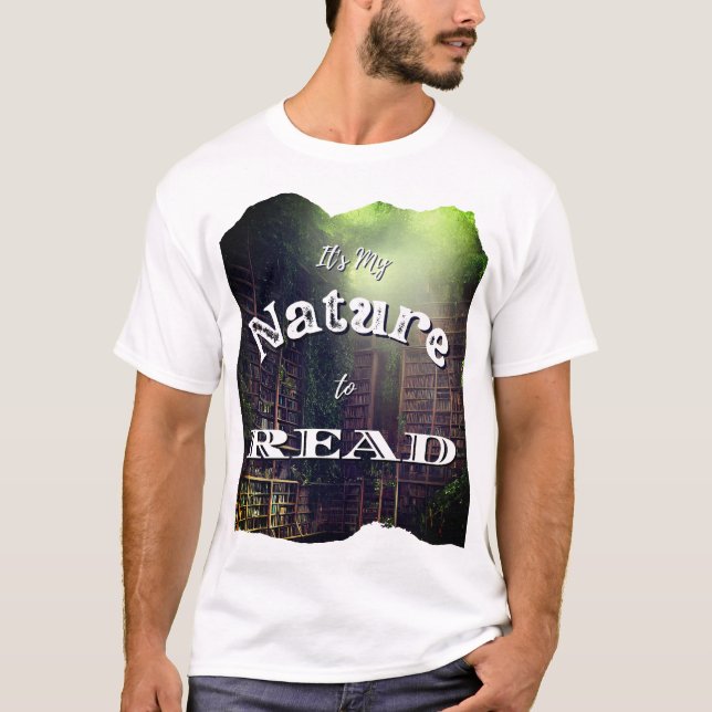 Camiseta Es mi naturaleza leer (Anverso)